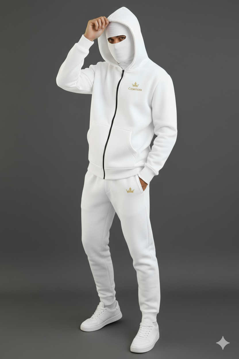 Loose Fit Men Trousers White